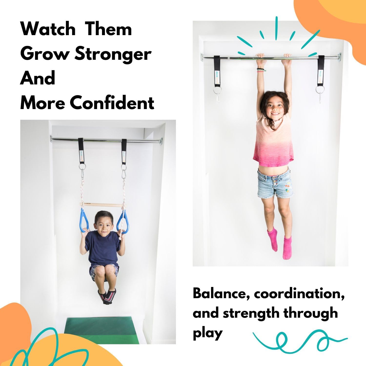 Kids Indoor Doorway Swing Set  - Gymnastic Ring recension och pris