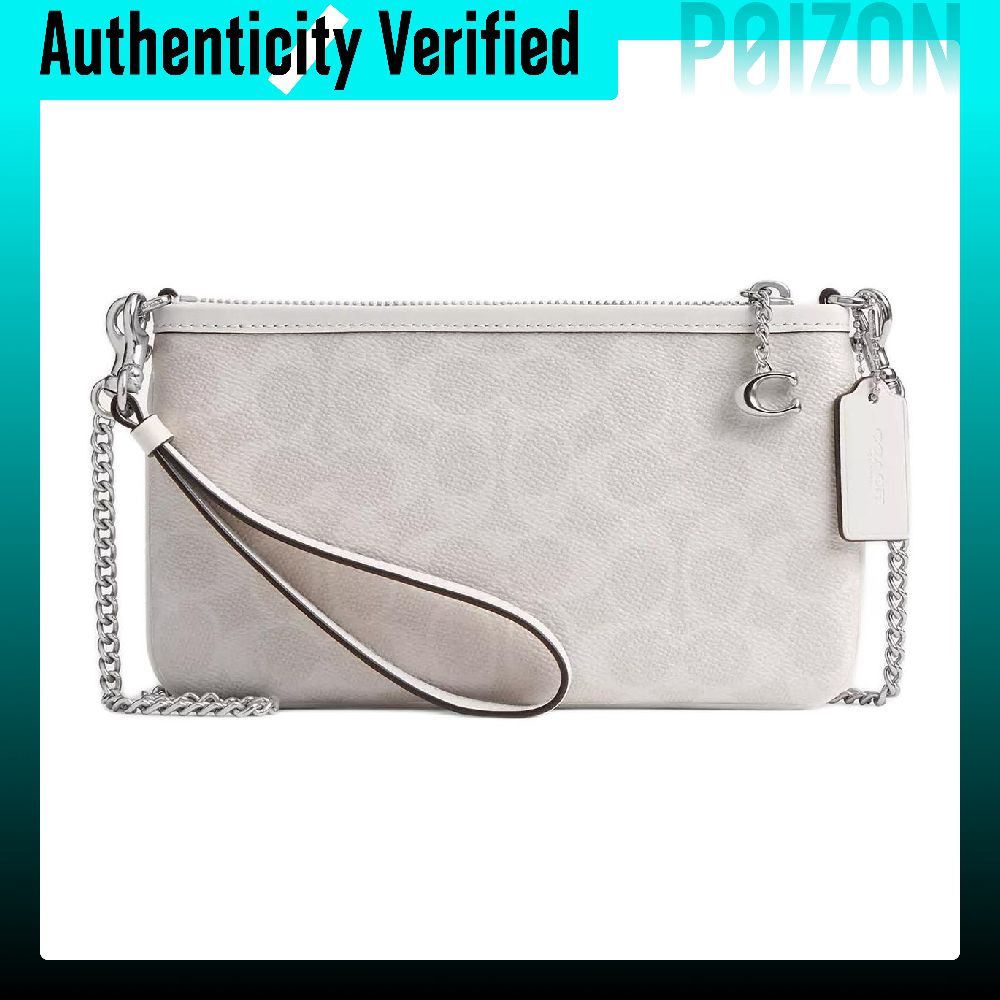 COACH Pouch Calfskin Handbag,  - Chalk Bag recension och pris