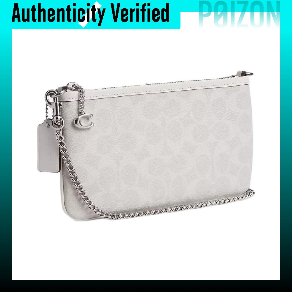 COACH Pouch Calfskin Handbag,  - Chalk Bag recension och pris